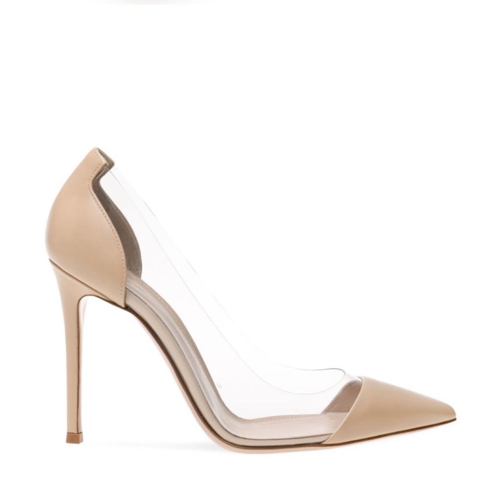 Gianvito Rossi Nude Pvc Leather Pumps